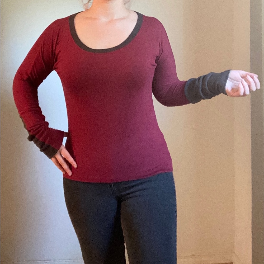 Red and Grey Cozy Longsleeve
